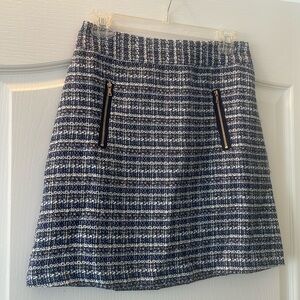 NWT Loft Blue Tweed Skirt - Size 0